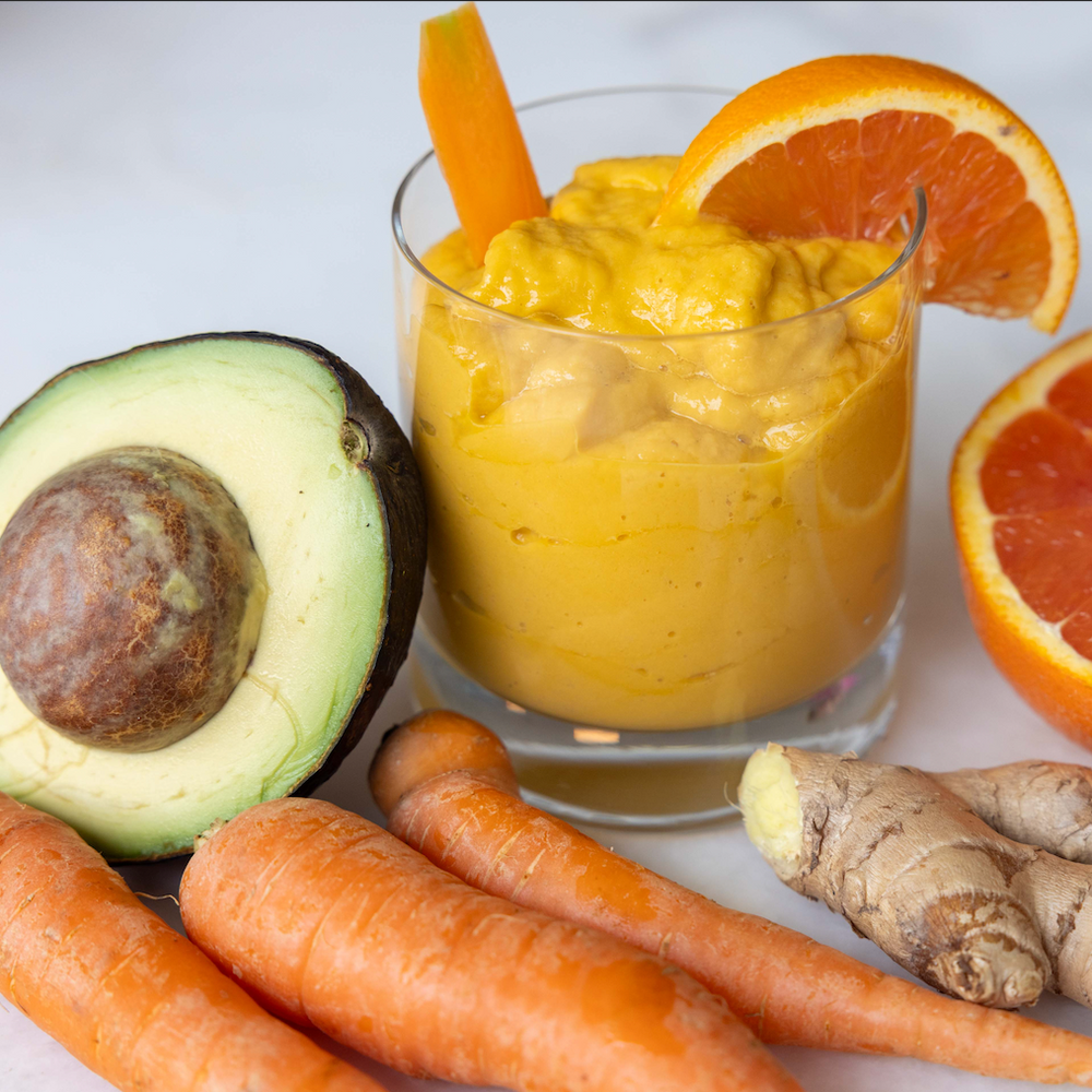 Carrot, Orange, Ginger & Avocado Smoothie