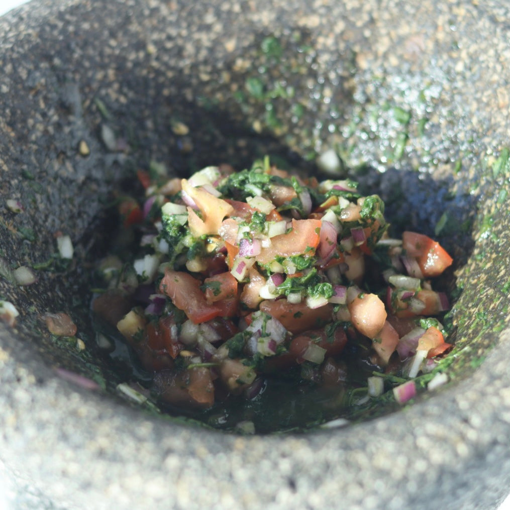 Sliced Cilantro, Lime, Pepper, Tomato, Onion