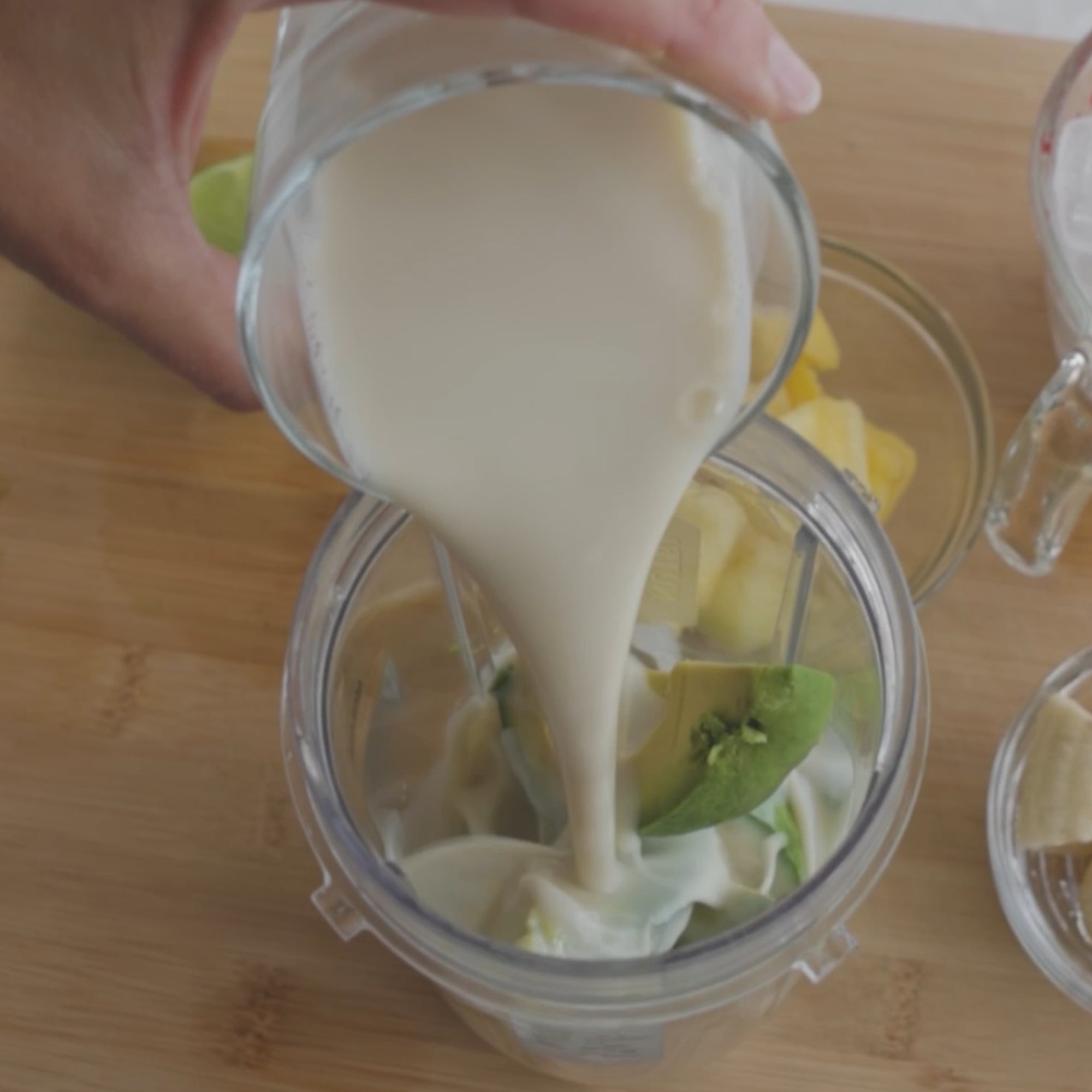 Add Milk in the Blender