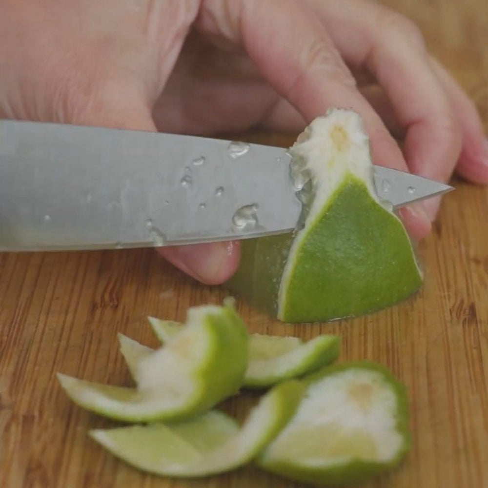 cutting a lime